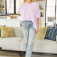 Hold Me Close Short Sleeve Top in Lavender