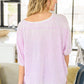 Hold Me Close Short Sleeve Top in Lavender