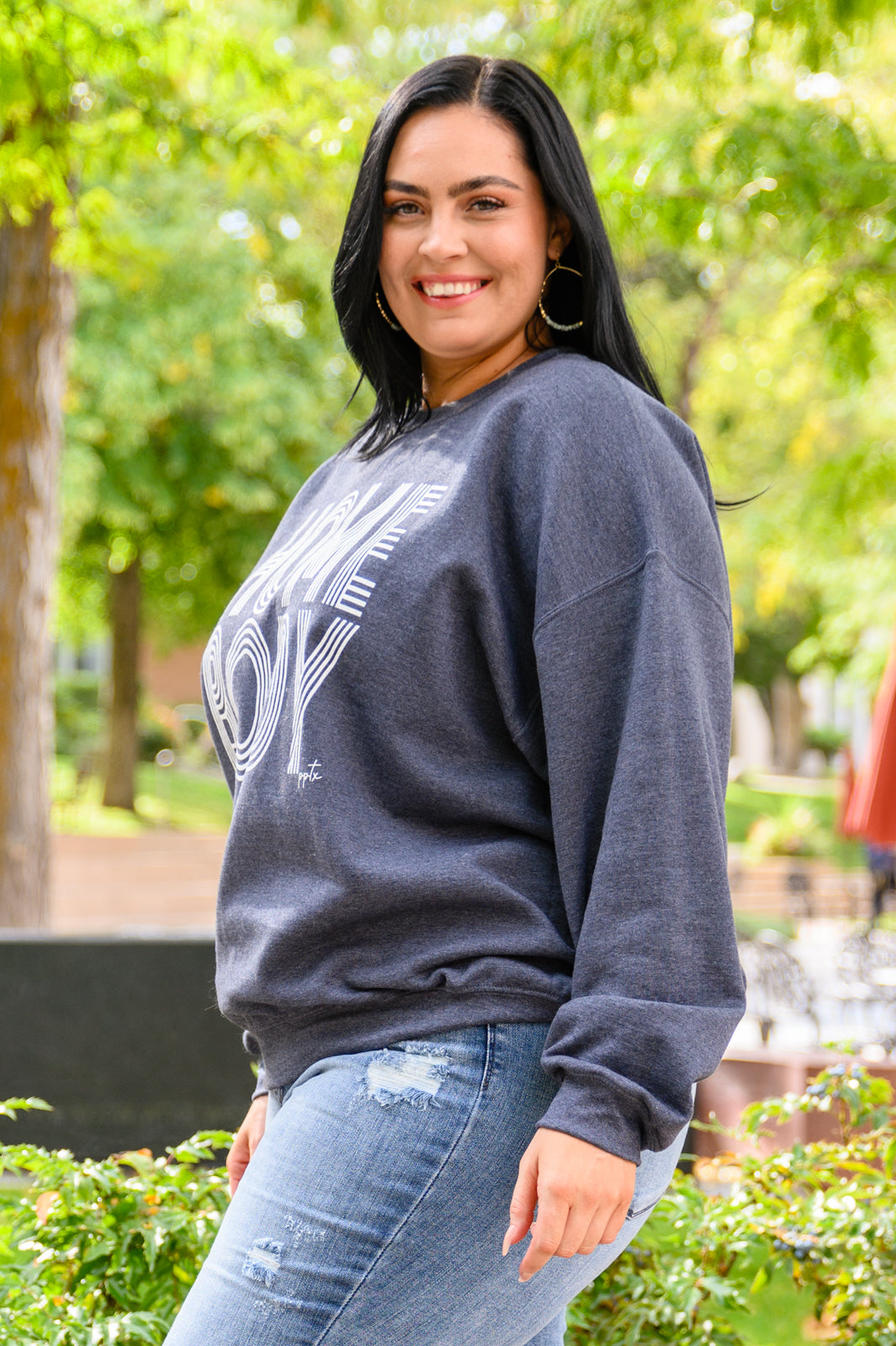 Home Body Sweatshirt In Charcoal