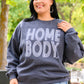 Home Body Sweatshirt In Charcoal