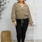Honey Honey Floral Smocked Blouse in Black