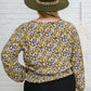 Honey Honey Floral Smocked Blouse in Black