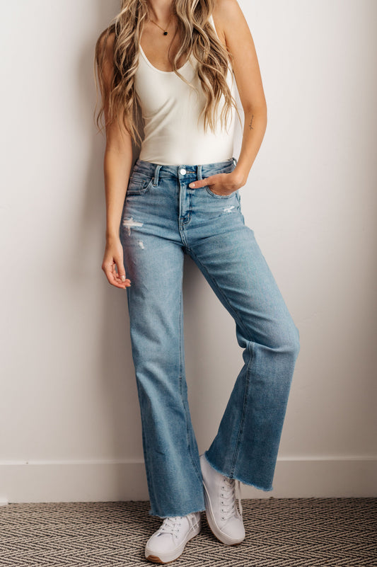 Mica Denim High Rise Wide Leg Jeans