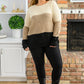 Hudson Color Block Sweater In Natural