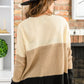 Hudson Color Block Sweater In Natural