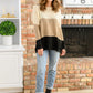 Hudson Color Block Sweater In Natural