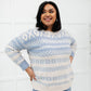 RACK SALE Hugs and Kisses Sweater in Dusty Blue - SMALL