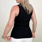 Solid Round Neck Ribbed Tank Top