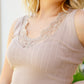 I Can Love You Better Lace Tank in Taupe