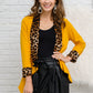 I Have A Dream Animal Print Blazer in Mustard