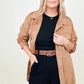 Faux Suede Shirt Jacket - 2 colors