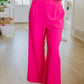 I Love These High Rise Wide Leg Pants in Hot Pink