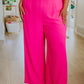 I Love These High Rise Wide Leg Pants in Hot Pink