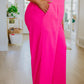I Love These High Rise Wide Leg Pants in Hot Pink