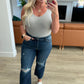 Judy Blue High Rise Distressed Wide Leg Crop Jeans