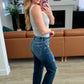 Judy Blue High Rise Distressed Wide Leg Crop Jeans