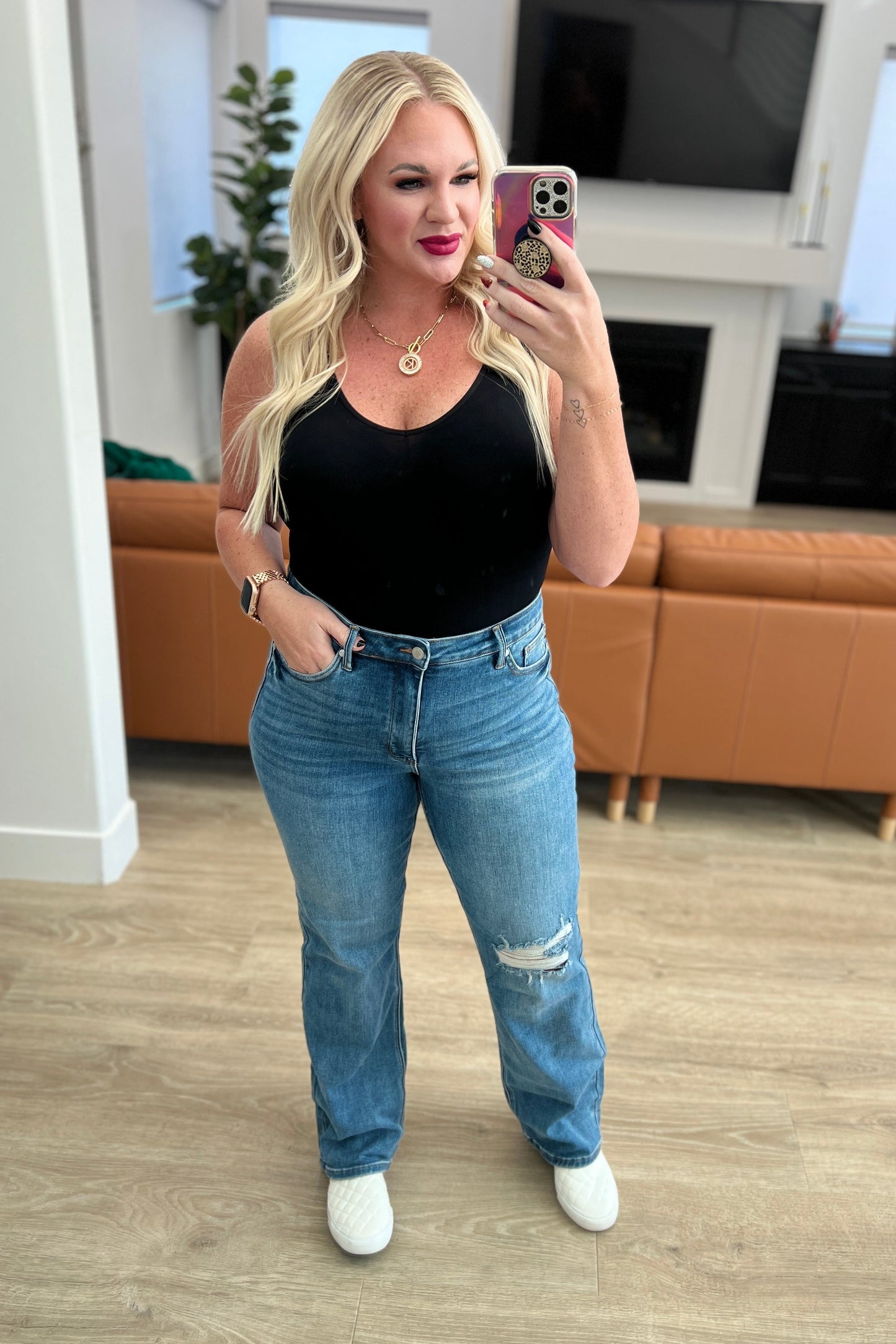 Judy Blue High Rise Tummy Control 90's Straight Jeans