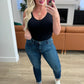 Judy Blue Mid Rise Cuffed Slim Fit Jeans