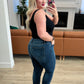 Judy Blue Mid Rise Cuffed Slim Fit Jeans