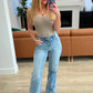 Judy Blue Mid Rise Wide Leg Jeans
