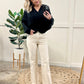 Straight Leg Destroyed Hem Judy Blue Jeans In Natural Beige 11.22