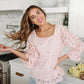 Lace Surprise Blouse In Pink
