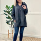 Cozy Oversized Button Front Hooded Pullover In Deep Grey 11.22