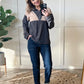 Quarter Zip Athletic Pullover In Grey & Taupe