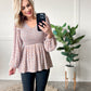 Smocked Babydoll Blouse In Ditsy Floral