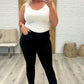 Judy Blue Mid Rise Classic Slim Jeans in Black