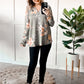 Gabby Front Cozy Long Sleeve Top In Olive Florals
