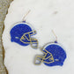 PREORDER: Glitter Football Helmet Dangle Earrings In Two Colors