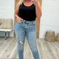 Judy Blue Elodie Mid Rise Distressed Boyfriend Jeans