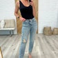 Judy Blue Elodie Mid Rise Distressed Boyfriend Jeans