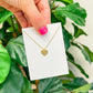 PREORDER: Crystal-Studded Gold-Dipped Heart Pendant Necklace