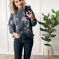 In From The Cold Pullover In Charcoal Blue