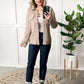 Waffle Knit Button Down Shacket In Hazelnut