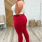 Judy Blue High Rise Control Top Garment Dyed Skinny Jeans in Ruby
