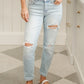 Judy Blue Super Light Destroyed Boyfriend Jeans