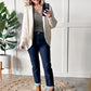 Open Front Cable Knit Cardigan In Natural Cream