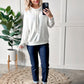 Cowl Neck Pullover In Simply White