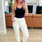 Judy Blue Cuffed Denim Jogger in Ecru White