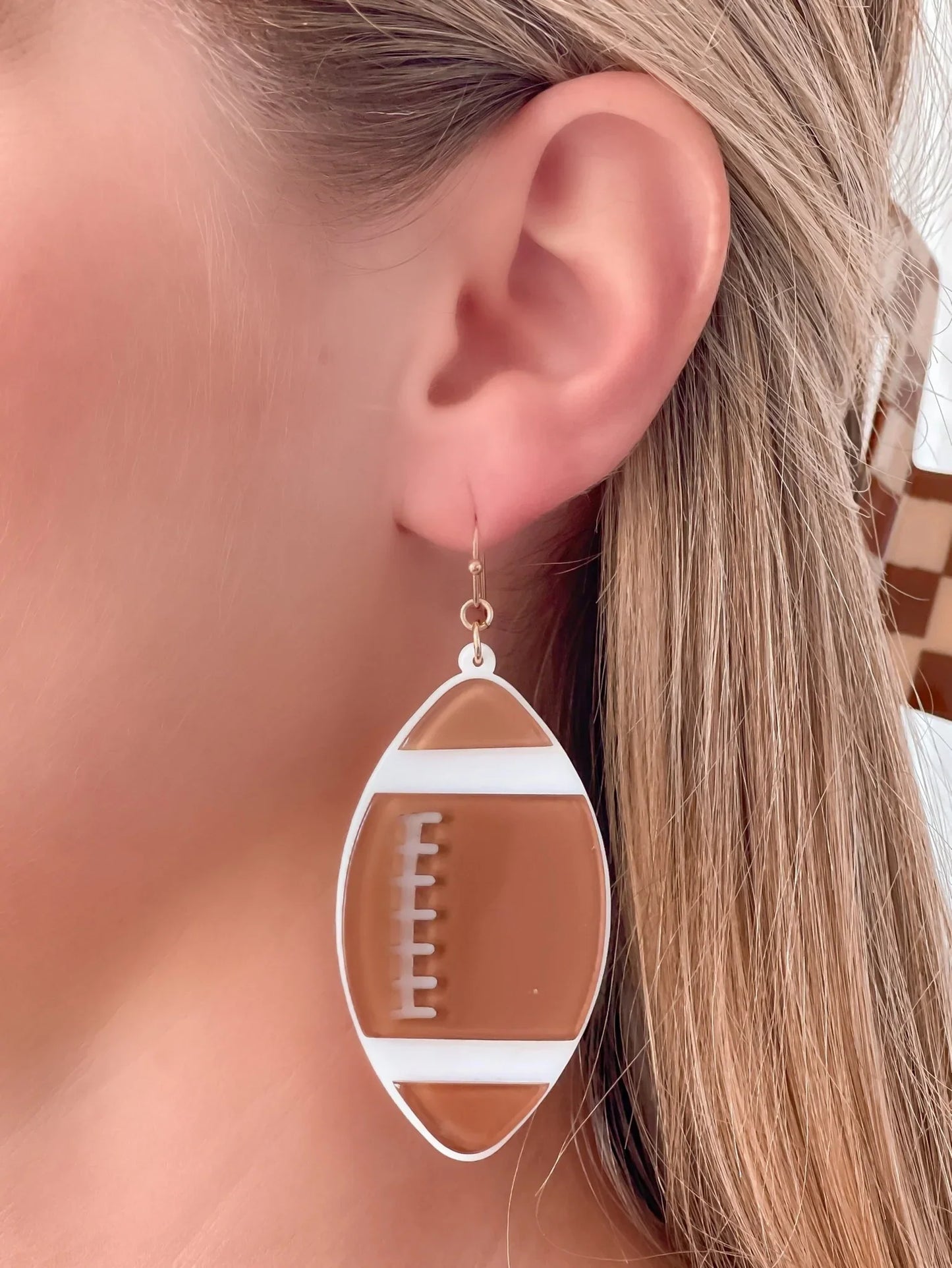 PREORDER: Acrylic Sports Dangle Earrings in Assorted Styles