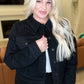 Reese Rhinestone Denim Jacket in Black