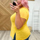 Melange Burnout V-Neck T-Shirt in Yellow Gold