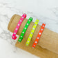 PREORDER: Neon Studded Cuff Bracelets in Four Colors