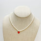 PREORDER: Pearl Bead Heart Charm Necklaces in Two Colors
