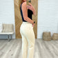Alice High Rise Over Dyed 90's Straight Jeans in Light Khaki