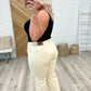 Alice High Rise Over Dyed 90's Straight Jeans in Light Khaki