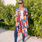 PREORDER: Leaf Print Kimono in Two Colors